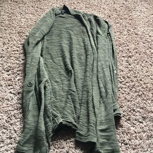 Army green cardigan